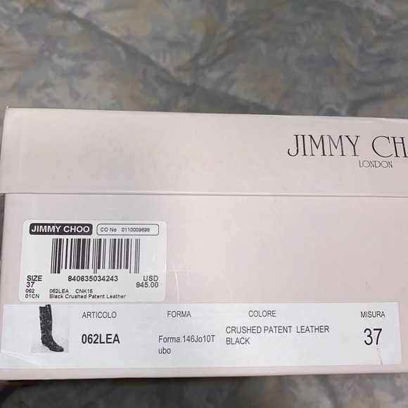 JIMMY CHOO PATENT LEATHER BOOTS - Picture 3 of 3
